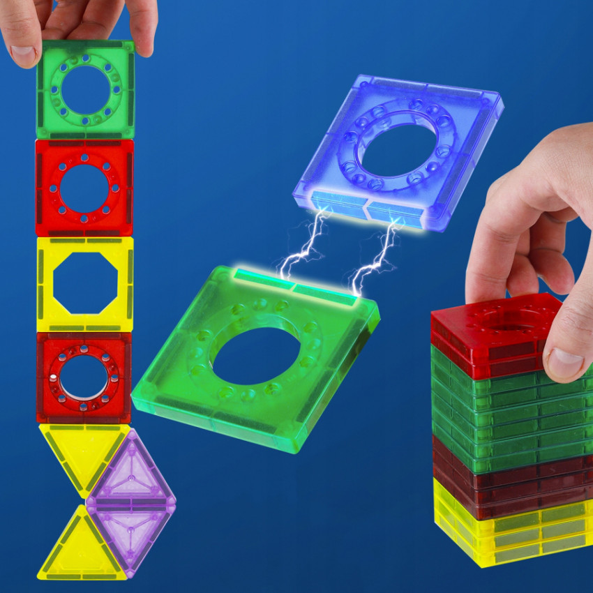 Detail bezpečného spojenia magnetických dielikov